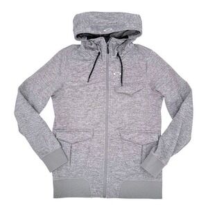 Oakley Full Zip Hooded Sweatshirt Men's Medium Gray Performance Fleece Hoodie